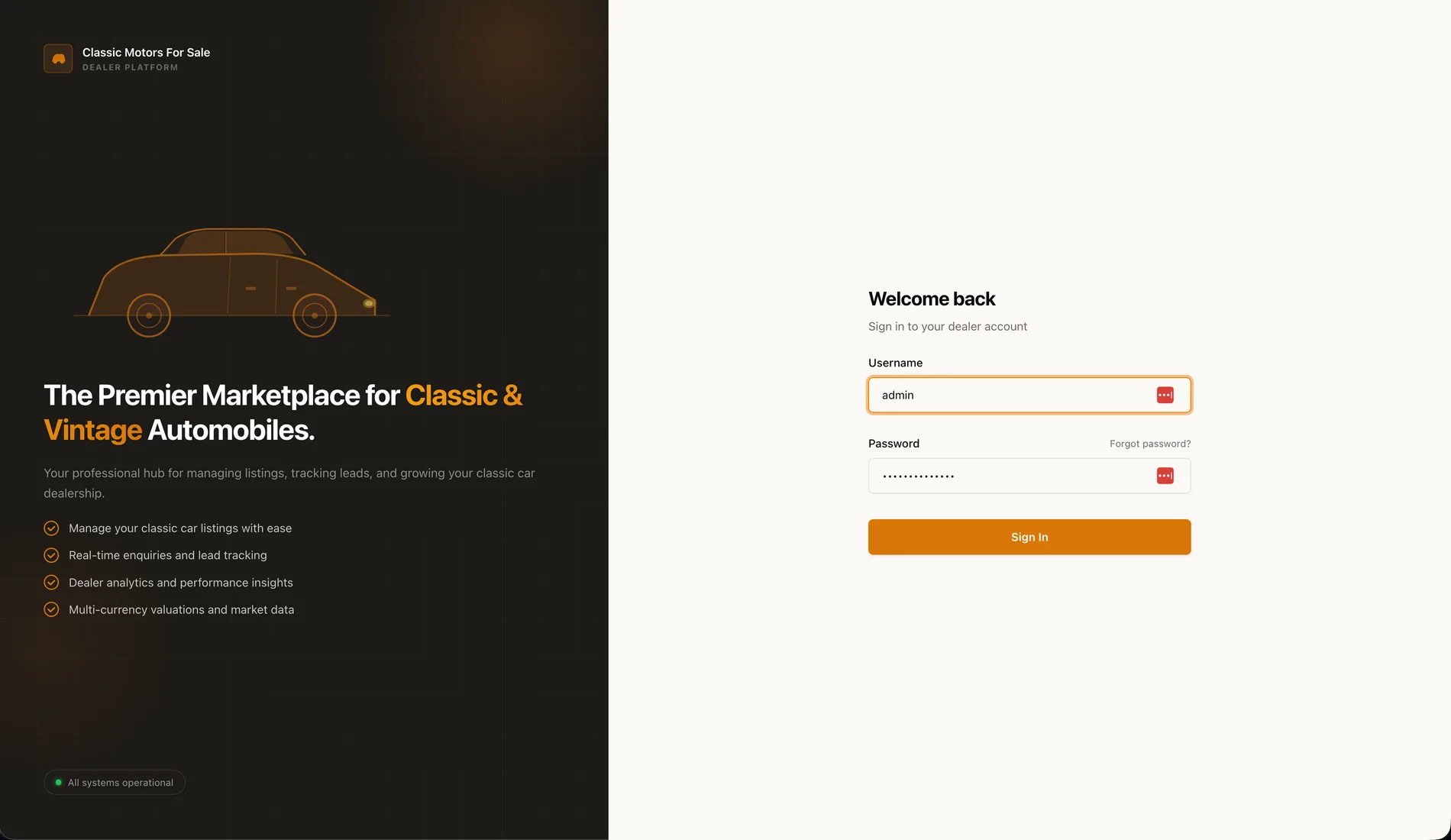 Classic Motors Marketplace